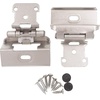 image:imageDecoBasics 12 Overlay Full Wrap Cabinet Hinges for Kitchen 25 Pair 50 Pcs Satin Brushed Nickel Around Self Closing10 Pairs Pack 20 Pcs