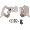 image:imageDecoBasics 12 Overlay Full Wrap Cabinet Hinges for Kitchen 25 Pair 50 Pcs Satin Brushed Nickel Around Self Closing10 Pairs Pack 20 Pcs