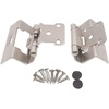 image:imageDecoBasics 12 Overlay Full Wrap Cabinet Hinges for Kitchen 25 Pair 50 Pcs Satin Brushed Nickel Around Self Closing5 Pairs Pack 10 Pcs