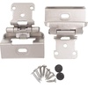 image:imageDecoBasics 12 Overlay Full Wrap Cabinet Hinges for Kitchen 25 Pair 50 Pcs Satin Brushed Nickel Around Self Closing5 Pairs Pack 10 Pcs