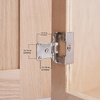 image:imageDecoBasics 12 Overlay Full Wrap Cabinet Hinges for Kitchen 5 Pair 10 Pcs Satin Brushed Nickel Full Wrap Around Self Closing Cabinet Hinges25 Pairs Pack 50 Pcs