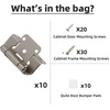 image:imageDecoBasics 20 Pack Oil Rubbed Bronze Cabinet Hinges for Cabinet Doors 10 Pairs  12 Overlay SemiWrap SelfClosing Face Frame Hinges for Cupboard amp Kitchen Doors wQuiet BumpersBrushed Nickel