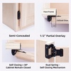 image:imageDecoBasics 20 Pack Oil Rubbed Bronze Cabinet Hinges for Cabinet Doors 10 Pairs  12 Overlay SemiWrap SelfClosing Face Frame Hinges for Cupboard amp Kitchen Doors wQuiet BumpersMatte Black