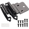image:imageDecoBasics 38 Inset Cabinet Hinges Bronze 25 Pair 50 Pcs Oil Rubbed Bronze Offset Self Closing Cabinet Hinges for Kitchen Cabinets wBumpers amp Upgraded ScrewsMatte Black