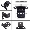 image:imageDecoBasics 38 Inset Cabinet Hinges Bronze 25 Pair 50 Pcs Oil Rubbed Bronze Offset Self Closing Cabinet Hinges for Kitchen Cabinets wBumpers amp Upgraded ScrewsMatte Black