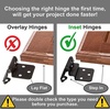 image:imageDecoBasics 38 Inset Cabinet Hinges Bronze 25 Pair 50 Pcs Oil Rubbed Bronze Offset Self Closing Cabinet Hinges for Kitchen Cabinets wBumpers amp Upgraded ScrewsMatte Black