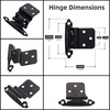 image:imageDecoBasics 38 Inset Cabinet Hinges Bronze 25 Pair 50 Pcs Oil Rubbed Bronze Offset Self Closing Cabinet Hinges for Kitchen Cabinets wBumpers amp Upgraded ScrewsMatte Black