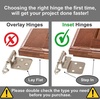 image:imageDecoBasics 38 Inset Cabinet Hinges Brushed Nickel 1 Pair 2 Pcs Offset Self Closing Cabinet Hinges for Kitchen Cabinets Satin Nickel wSilicon Bumpers amp Upgraded ScrewsBrushed Nickel
