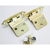 image:imageDecoBasics 38 Inset Cabinet Hinges Brushed Nickel 1 Pair 2 Pcs Offset Self Closing Cabinet Hinges for Kitchen Cabinets Satin Nickel wSilicon Bumpers amp Upgraded ScrewsGold