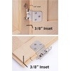 image:imageDecoBasics 38 Inset Cabinet Hinges Brushed Nickel 1 Pair 2 Pcs Offset Self Closing Cabinet Hinges for Kitchen Cabinets Satin Nickel wSilicon Bumpers amp Upgraded ScrewsBrushed Nickel