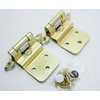 image:imageDecoBasics 38 Inset Cabinet Hinges Brushed Nickel 1 Pair 2 Pcs Offset Self Closing Cabinet Hinges for Kitchen Cabinets Satin Nickel wSilicon Bumpers amp Upgraded ScrewsGold