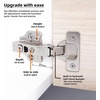 image:imageDecoBasics Full Overlay European Soft Close Cabinet Hinges for Kitchen Cabinets 100 Pcs 105 Frameless Concealed Cabinet Door Hinge 10 Way Adjustability amp Clip on Plate Easy InstallationFull Overlay