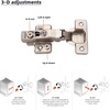 image:imageDecoBasics Full Overlay European Soft Close Cabinet Hinges for Kitchen Cabinets 100 Pcs 105 Frameless Concealed Cabinet Door Hinge 10 Way Adjustability amp Clip on Plate Easy InstallationFull Overlay
