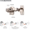 image:imageDecoBasics Full Overlay European Soft Close Cabinet Hinges for Kitchen Cabinets 100 Pcs 105 Frameless Concealed Cabinet Door Hinge 10 Way Adjustability amp Clip on Plate Easy InstallationFull Overlay