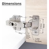 image:imageDecoBasics Full Overlay European Soft Close Cabinet Hinges for Kitchen Cabinets 100 Pcs 105 Frameless Concealed Cabinet Door Hinge 10 Way Adjustability amp Clip on Plate Easy InstallationFull Overlay