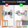 image:imageDecoBasics Full Overlay European Soft Close Cabinet Hinges for Kitchen Cabinets 100 Pcs 105 Frameless Concealed Cabinet Door Hinge 10 Way Adjustability amp Clip on Plate Easy InstallationFull Overlay