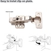 image:imageDecoBasics Half Overlay Soft Close Cabinet Hinges for Kitchen Cabinets 40 Pcs 105 Frameless Concealed Cabinet Door Hinge 3 Way Adjustability Clip on Plate amp Matching Screw for Easy Installation