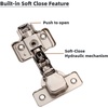 image:imageDecoBasics Half Overlay Soft Close Cabinet Hinges for Kitchen Cabinets 40 Pcs 105 Frameless Concealed Cabinet Door Hinge 3 Way Adjustability Clip on Plate amp Matching Screw for Easy Installation