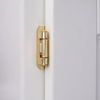 image:imageDecobasics 2 Pack 12 Overlay Brushed Nickel Cabinet Hinges for Cabinet Doors 1 Pairs  SelfClosing SemiWrap Face Frame Hinges for Cupboard amp Kitchen Doors wScrews amp Quiet BumpersBrass Plated