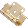 image:imageDecobasics 2 Pack 12 Overlay Brushed Nickel Cabinet Hinges for Cabinet Doors 1 Pairs  SelfClosing SemiWrap Face Frame Hinges for Cupboard amp Kitchen Doors wScrews amp Quiet BumpersBrass Plated
