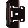 image:imageDecobasics 2 Pack 12 Overlay Brushed Nickel Cabinet Hinges for Cabinet Doors 1 Pairs  SelfClosing SemiWrap Face Frame Hinges for Cupboard amp Kitchen Doors wScrews amp Quiet BumpersOil Rubbed Bronze