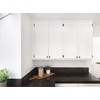 image:imageDecobasics 2 Pack 12 Overlay Brushed Nickel Cabinet Hinges for Cabinet Doors 1 Pairs  SelfClosing SemiWrap Face Frame Hinges for Cupboard amp Kitchen Doors wScrews amp Quiet BumpersMatte Black