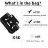 image:imageDecobasics 2 Pack 12 Overlay Brushed Nickel Cabinet Hinges for Cabinet Doors 1 Pairs  SelfClosing SemiWrap Face Frame Hinges for Cupboard amp Kitchen Doors wScrews amp Quiet BumpersMatte Black