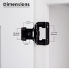 image:imageDecobasics 2 Pack 12 Overlay Brushed Nickel Cabinet Hinges for Cabinet Doors 1 Pairs  SelfClosing SemiWrap Face Frame Hinges for Cupboard amp Kitchen Doors wScrews amp Quiet BumpersOil Rubbed Bronze