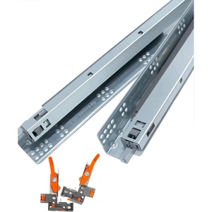 image:imageDecoBasics 21 Undermount Drawer Slides 4 Pair Full Extension Soft Close HeavyDuty Sliding Hardware for Kitchens Bathrooms Desks  85lb Load Rate  Metal 8 Slides 21 Inch
