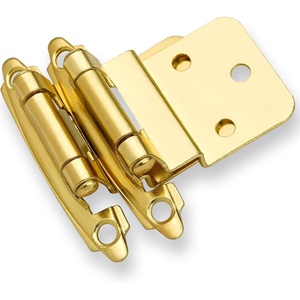 image:imageDecoBasics 38 Inset Cabinet Hinges Brushed Nickel 1 Pair 2 Pcs Offset Self Closing Cabinet Hinges for Kitchen Cabinets Satin Nickel wSilicon Bumpers amp Upgraded ScrewsGold
