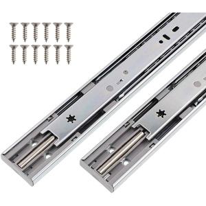 image:imageDecobasics Double Spring Soft Close Drawer Slides 22 inch 10 SetPair Full Extension Ball Bearing 100 lbs Capacity Heavy Duty Drawer Slides and Glides for Kitchen Cabinets amp Furnitures Easy Install10 Pairs