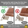 image:imageDecoBasics Cabinet Hinges Brushed Nickel for Kitchen Cabinets Doors 1 Pair 2 Pcs 12 Overlay Variable Self Closing Kitchen Cabinet Hinges Flush Mount wSilicon Bumpers amp Hardware ScrewsBrushed Nickel