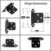 image:imageDecoBasics Cabinet Hinges Brushed Nickel for Kitchen Cabinets Doors 1 Pair 2 Pcs 12 Overlay Variable Self Closing Kitchen Cabinet Hinges Flush Mount wSilicon Bumpers amp Hardware ScrewsMatte Black