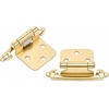 image:imageDecoBasics Cabinet Hinges Brushed Nickel for Kitchen Cabinets Doors 1 Pair 2 Pcs 12 Overlay Variable Self Closing Kitchen Cabinet Hinges Flush Mount wSilicon Bumpers amp Hardware ScrewsBrass Plated