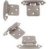 image:imageDecoBasics Cabinet Hinges Brushed Nickel for Kitchen Cabinets Doors 25 Pair 50 Pcs 12 Overlay Variable Self Closing Kitchen Cabinet Hinges Flush Mount wSilicon Bumpers amp Hardware ScrewsBrushed Nickel