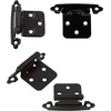 image:imageDecoBasics Cabinet Hinges Brushed Nickel for Kitchen Cabinets Doors 25 Pair 50 Pcs 12 Overlay Variable Self Closing Kitchen Cabinet Hinges Flush Mount wSilicon Bumpers amp Hardware ScrewsMatte Black