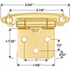image:imageDecoBasics Cabinet Hinges Brushed Nickel for Kitchen Cabinets Doors 25 Pair 50 Pcs 12 Overlay Variable Self Closing Kitchen Cabinet Hinges Flush Mount wSilicon Bumpers amp Hardware ScrewsBrass Plated