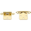image:imageDecoBasics Cabinet Hinges Brushed Nickel for Kitchen Cabinets Doors 25 Pair 50 Pcs 12 Overlay Variable Self Closing Kitchen Cabinet Hinges Flush Mount wSilicon Bumpers amp Hardware ScrewsBrass Plated