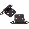 image:imageDecoBasics Cabinet Hinges Brushed Nickel for Kitchen Cabinets Doors 25 Pair 50 Pcs 12 Overlay Variable Self Closing Kitchen Cabinet Hinges Flush Mount wSilicon Bumpers amp Hardware ScrewsOil Rubbed Bronze