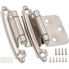 image:imageDecoBasics Overlay Cabinet Hinges 20 Pair  40 Pack Brushed Nickel Face Frame Metal Hinges for Kitchen Cabinet Cabinet Hardware Quick amp Easy Installation