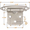 image:imageDecoBasics Overlay Cabinet Hinges 40 Pair  80 Pack Brushed Nickel Face Frame Metal Hinges for Kitchen Cabinet Cabinet Hardware Quick amp Easy Installation