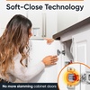 image:imageDecobasics 10 Pack Soft Close Cabinet Hinges  12 Overlay for Kitchen Cabinet Doors Slow SelfClosing Concealed Hidden Hinges for Face Frame Stainless Steel 3Way Adjustable amp Quiet Close Damper138 Inch