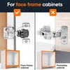 image:imageDecobasics 10 Pack Soft Close Cabinet Hinges  12 Overlay for Kitchen Cabinet Doors Slow SelfClosing Concealed Hidden Hinges for Face Frame Stainless Steel 3Way Adjustable amp Quiet Close Damper12 Inch