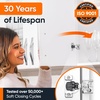 image:imageDecobasics 10 Pack Soft Close Cabinet Hinges  12 Overlay for Kitchen Cabinet Doors Slow SelfClosing Concealed Hidden Hinges for Face Frame Stainless Steel 3Way Adjustable amp Quiet Close Damper12 Inch
