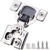image:imageDecobasics 10 Pack Soft Close Cabinet Hinges  12 Overlay for Kitchen Cabinet Doors Slow SelfClosing Concealed Hidden Hinges for Face Frame Stainless Steel 3Way Adjustable amp Quiet Close Damper58 Inch