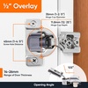 image:imageDecobasics 10 Pack Soft Close Cabinet Hinges  12 Overlay for Kitchen Cabinet Doors Slow SelfClosing Concealed Hidden Hinges for Face Frame Stainless Steel 3Way Adjustable amp Quiet Close Damper12 in