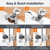 image:imageDecobasics 10 Pack Soft Close Cabinet Hinges  12 Overlay for Kitchen Cabinet Doors Slow SelfClosing Concealed Hidden Hinges for Face Frame Stainless Steel 3Way Adjustable amp Quiet Close Damper12 Inch