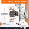image:imageDecobasics 10 Pack Soft Close Cabinet Hinges  12 Overlay for Kitchen Cabinet Doors Slow SelfClosing Concealed Hidden Hinges for Face Frame Stainless Steel 3Way Adjustable amp Quiet Close Damper58 Inch