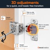 image:imageDecobasics 10 Pack Soft Close Cabinet Hinges  12 Overlay for Kitchen Cabinet Doors Slow SelfClosing Concealed Hidden Hinges for Face Frame Stainless Steel 3Way Adjustable amp Quiet Close Damper114 Inch