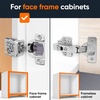 image:imageDecobasics 10 Pack Soft Close Cabinet Hinges  12 Overlay for Kitchen Cabinet Doors Slow SelfClosing Concealed Hidden Hinges for Face Frame Stainless Steel 3Way Adjustable amp Quiet Close Damper138 Inch